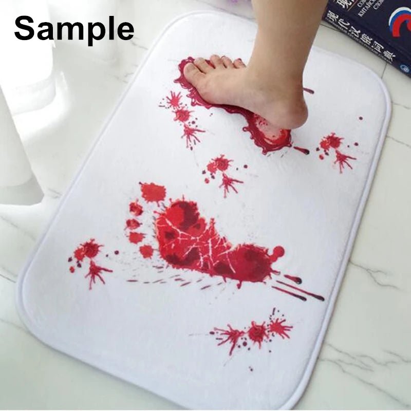 tapis sol antidérapant moderne vague ondulation flanelle salle bain porte bleu blanc rouge vert