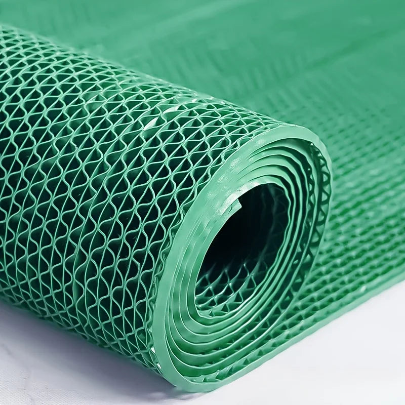 tapis sol antidérapant pvc bleu rouge vert structure alvéolaire moderne géométrique