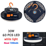 lampe camping rechargeable led bleu marron texture cuir moderne clips indicateur batterie