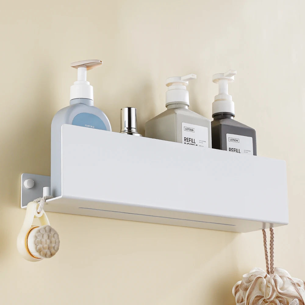 étagère murale blanche aluminium laquée moderne vis fixations 30 40 50 cm