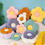 coussin fleur doux moelleux blanc noir vert jaune rose violet moderne enfant 35cm
