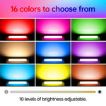 projecteur led rgb ip66 étanche extérieur télécommande réglage luminosité noir moderne