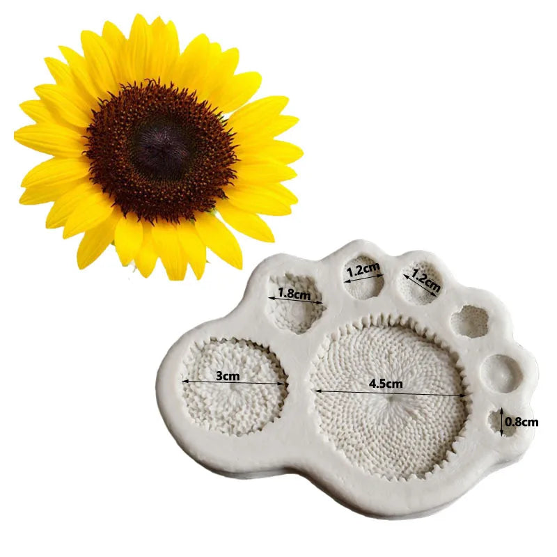 moules silicone gâteau blanc floral décoratif opaques feuilles pétales fleurs artisanales