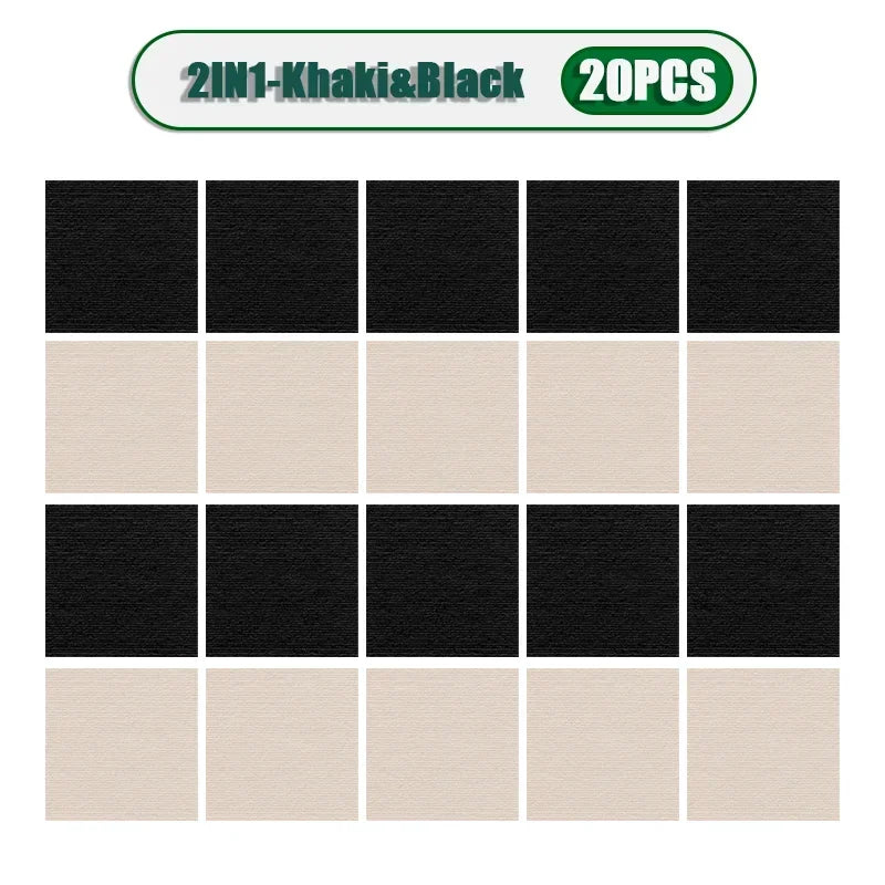 tapis auto adhésif carré 30x30 cm texture tissée sol intérieur maison moderne décoratif