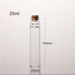 bouteilles verre transparentes bouchons liège 10 15 20 25 30 ml