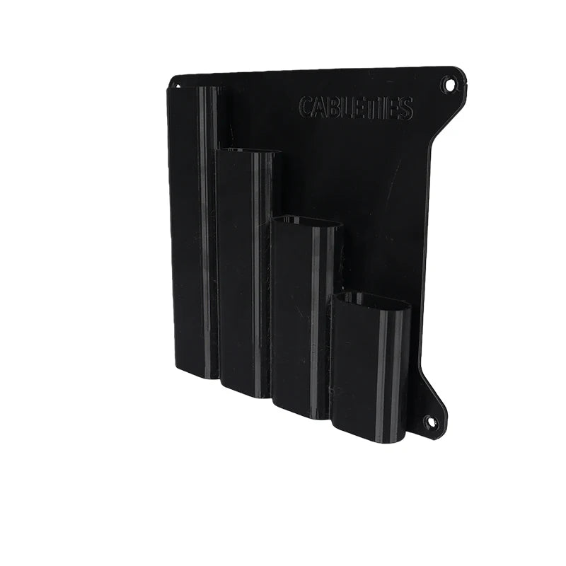 organisateur mural câbles zip ties rangement outils noir industriel minimaliste