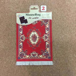 tapis souris non glissant ornements floraux rouge bleu beige dense traditionnel
