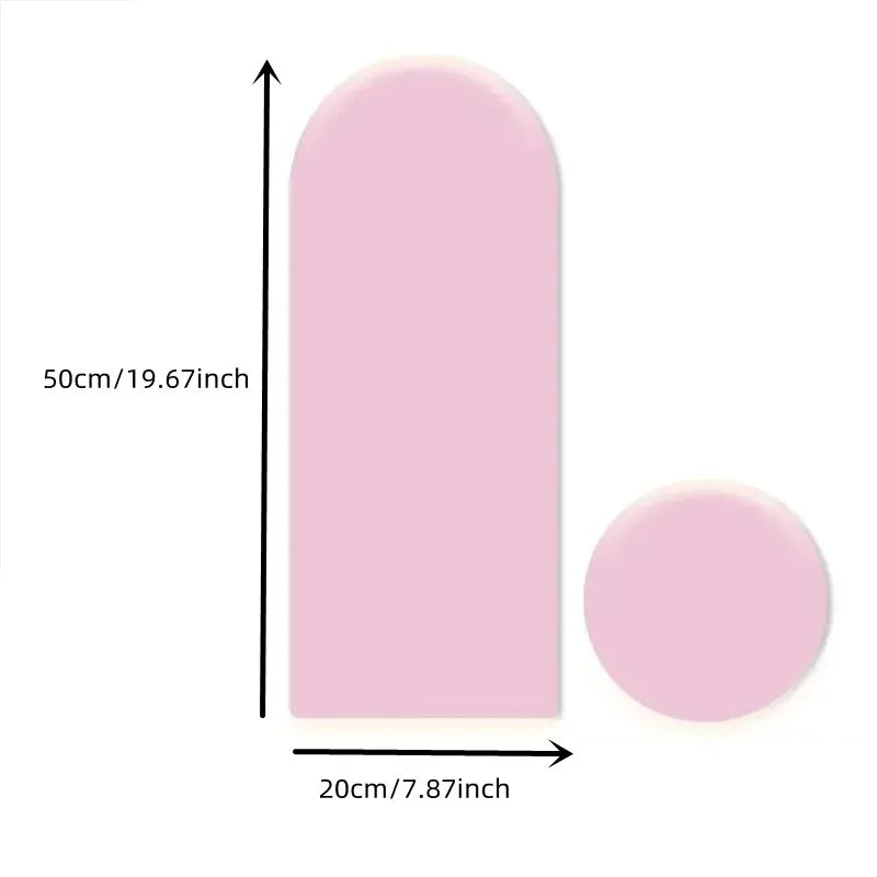 décoration murale moderne tête lit rose bleu blanc autocollant rond minimaliste 50cm 40cm chambre