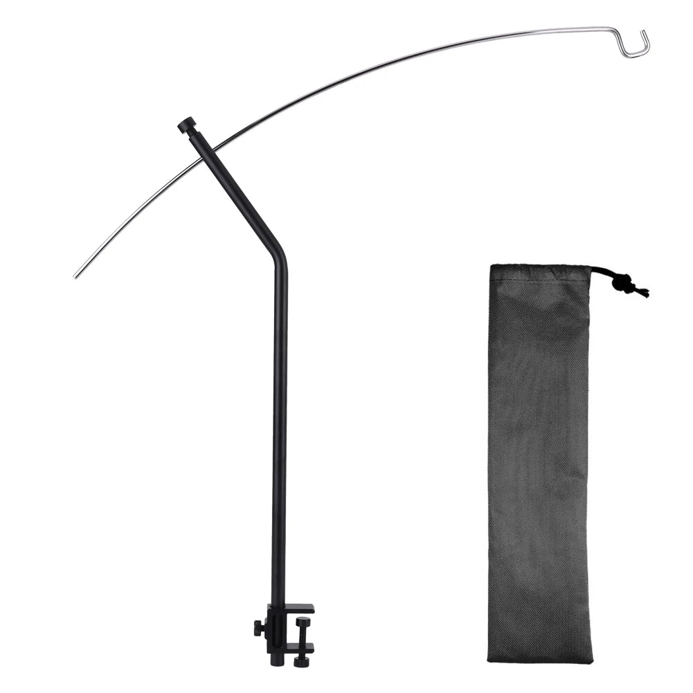 lampe table flexible argentée moderne clips sac rangement portable camping pique nique