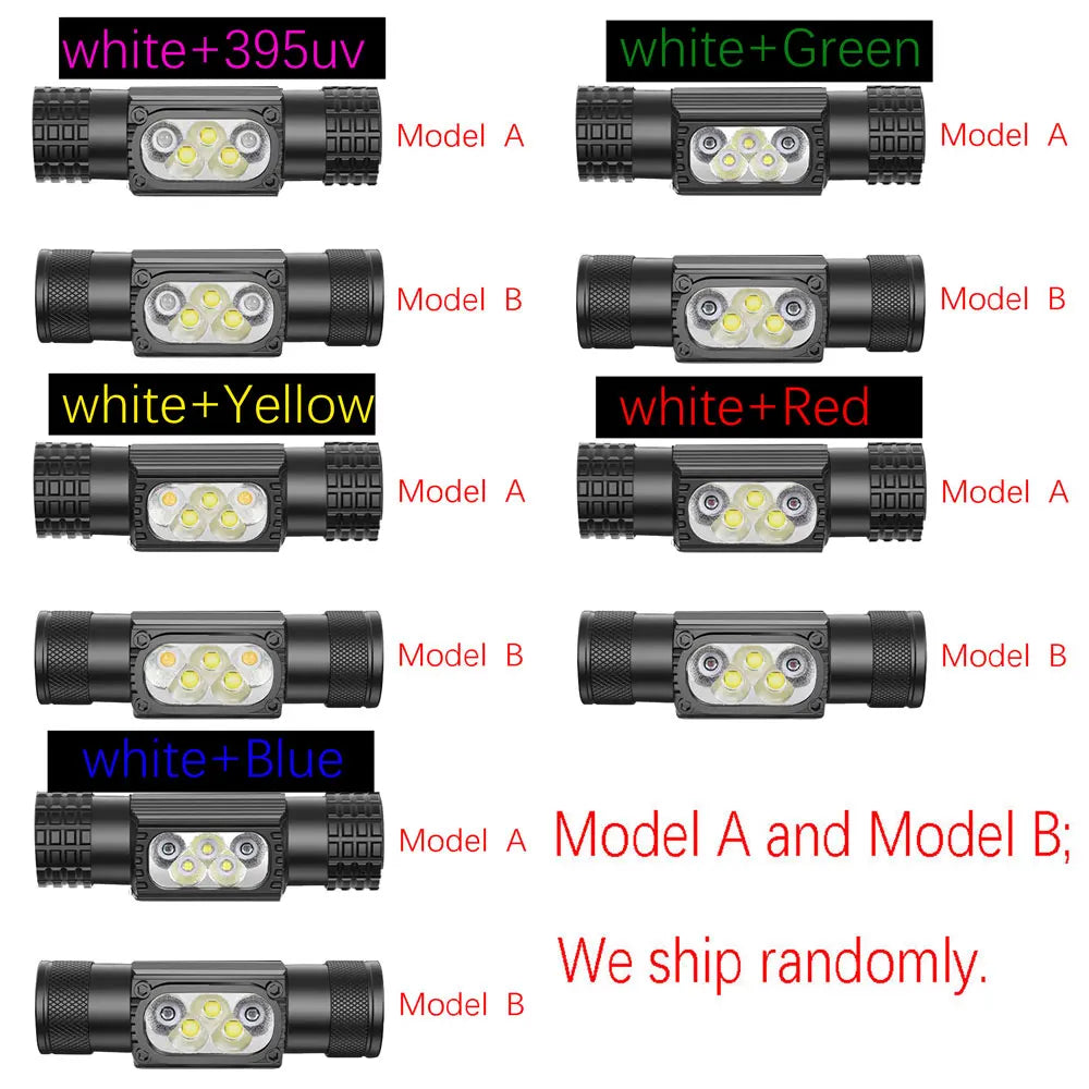 lampe frontale noire led charge usb rohs camping fishing moderne