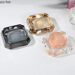 support savon moderne élégant transparent facettes géométriques contemporain or noir
