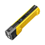 lampe poche rechargeable led jaune puissance 10w lumiere 350m lumens abs nocturne portative