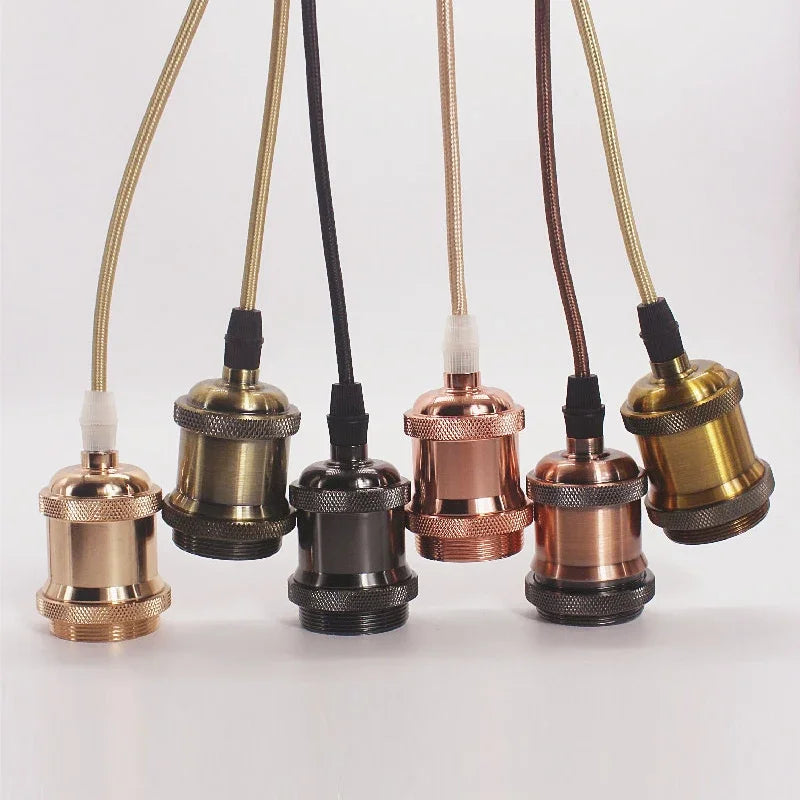 ampoules filament transparentes vintage dorées cuivrées noires industrielles pendentif chaines