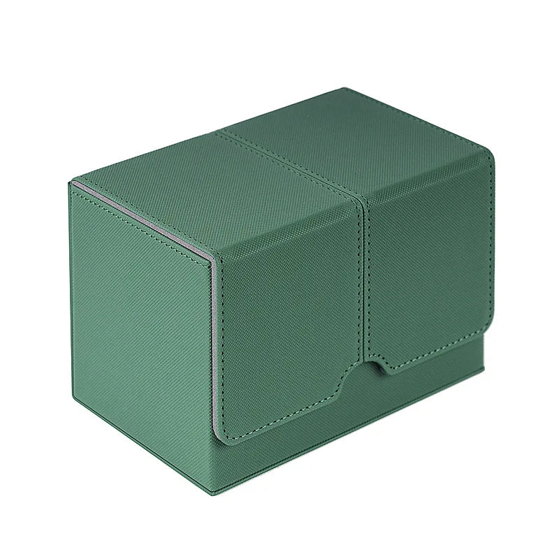 boîte rangement cartes jeu noir rouge texture tissée moderne zippée TOPSON