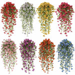 guirlande fleurs artificielles rouge blanche jaune rose violet bleu moderne intérieur décoration maison festive