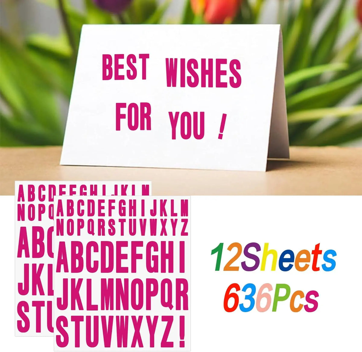lettres autocollantes alphabet complet couleurs classiques adhésives éducation artistique enfants deco