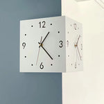 horloge murale moderne cubique aiguille quartz minimaliste couleurs vives opacité totale fixée coin mur