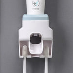distributeur dentifrice blanc bleu rose moderne adhésif transparent rechargeable