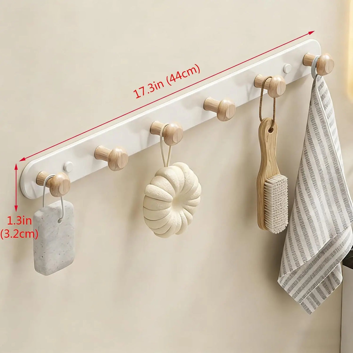 porte serviettes mural moderne bois blanc fixations serviettes gant cuisine sac rangement