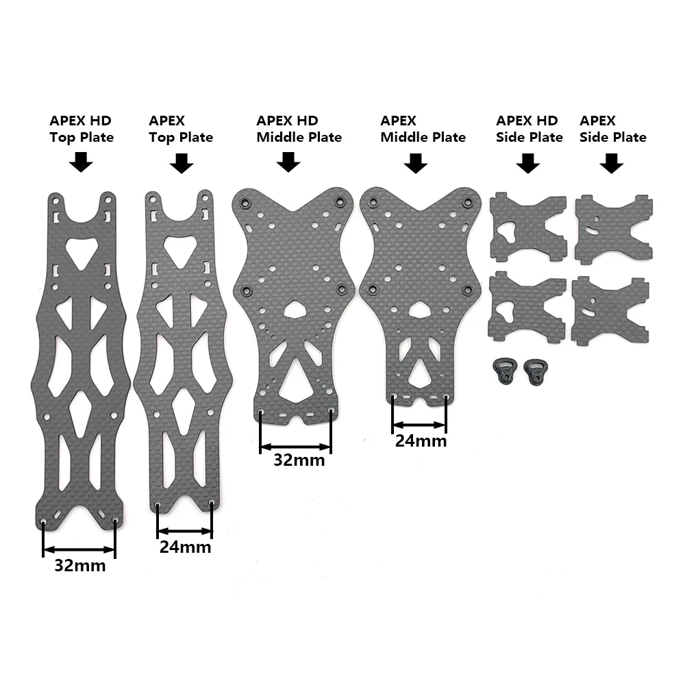 pièces cadre drone fibre carbone gris hélicoptère rc fpv diy moderne technologie