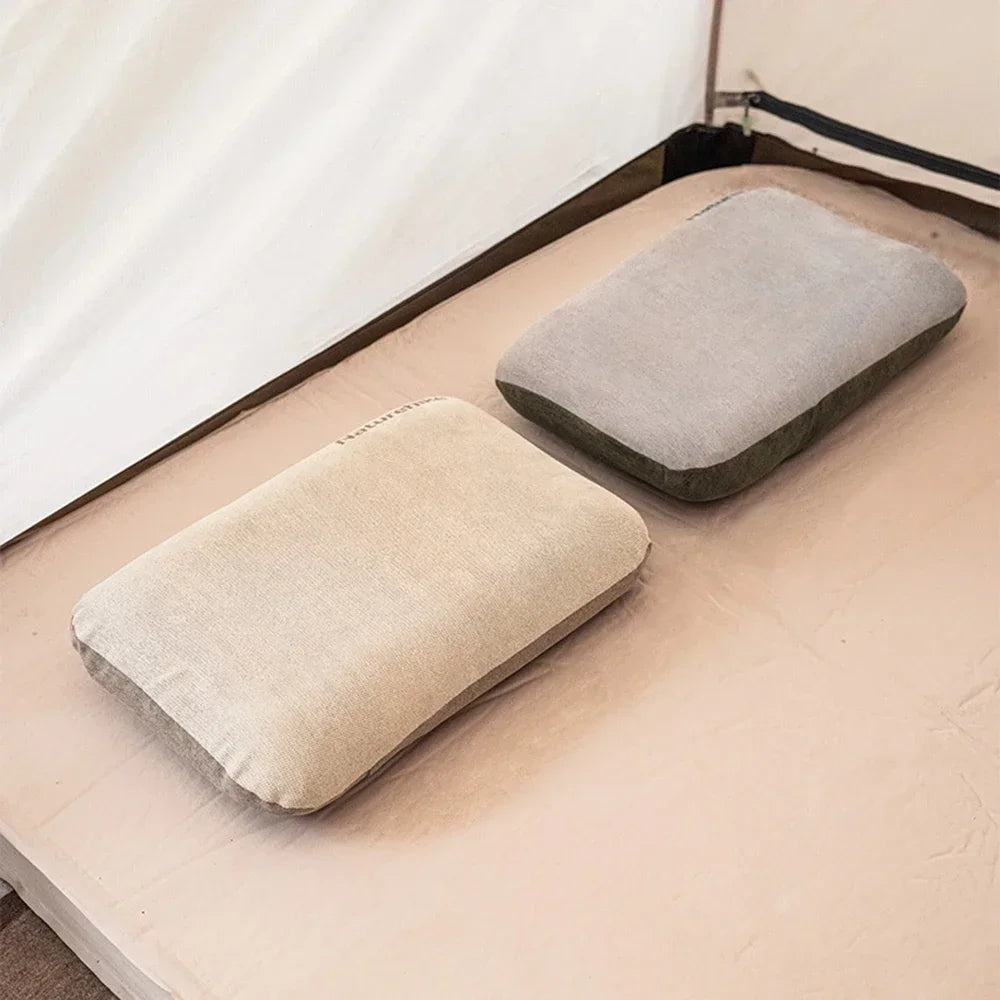 coussin camping toile lin beige gris moderne minimaliste