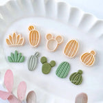 moules biscuits cactus motifs géométriques pots différents couleurs vert beige marron rose modernes