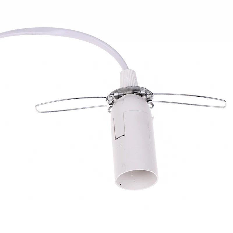 support ampoule suspendu blanc moderne clips métalliques câble électrique interrupteur prise eu