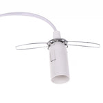 support ampoule suspendu blanc moderne clips métalliques câble électrique interrupteur prise eu