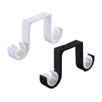 Support tringle à rideau double robuste en alliage d'aluminium noir