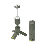 lampe solaire portable led vert blanc télescopique rechargeable trépied base magnétique camping randonnée aventure