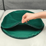 housse coussin velours 40cm ronde fermeture eclaire non toxique polyestre maison decorative confortable