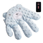 gant massage bébé blanc ours texture douce coton polyester apaisant sommeil massage