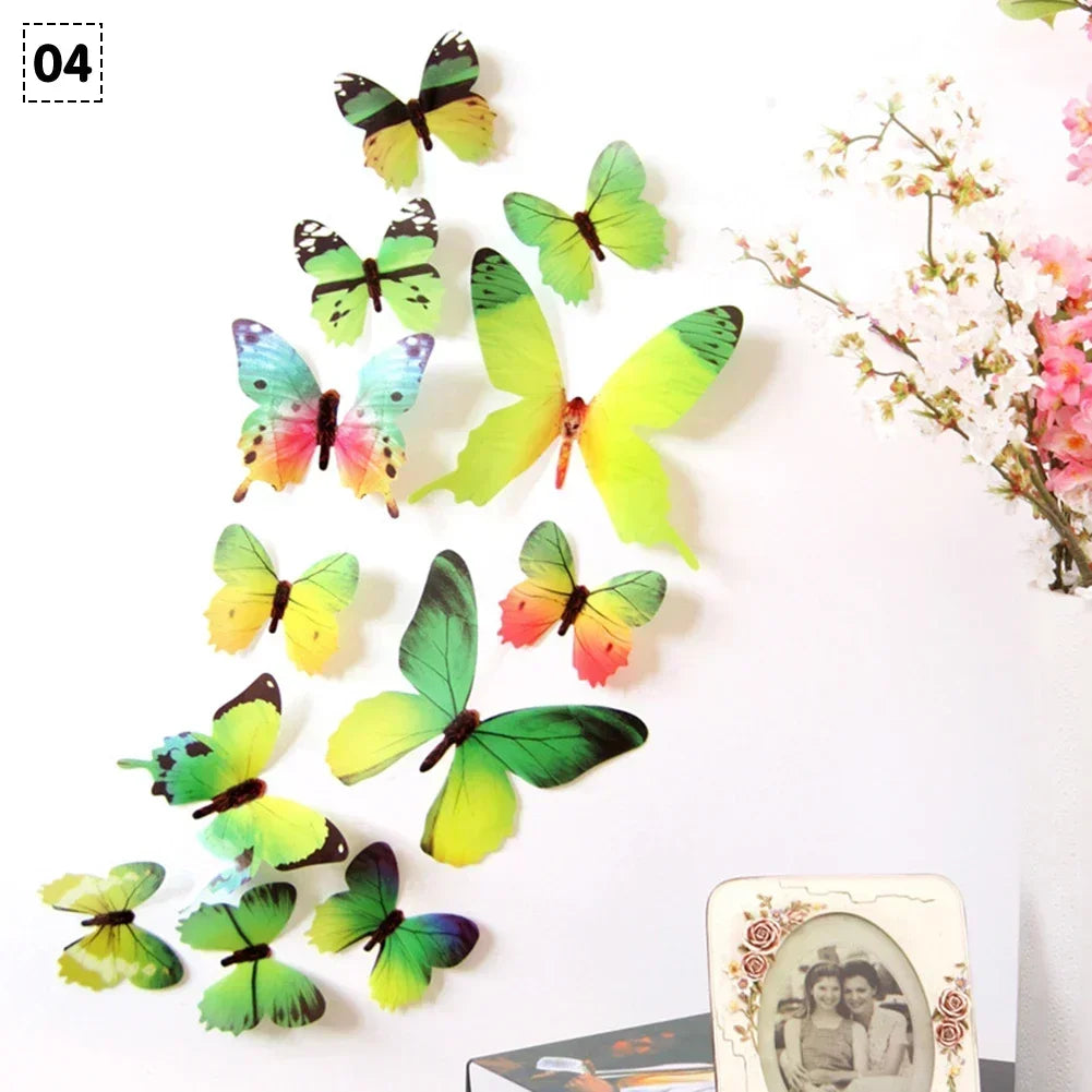 décoration murale papillons 3d autocollants différents minimaliste maison chambre enfants