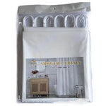 rideau douche blanc polyester moderne respectueux l'environnement opacité texture légèrement rugueuse toilette