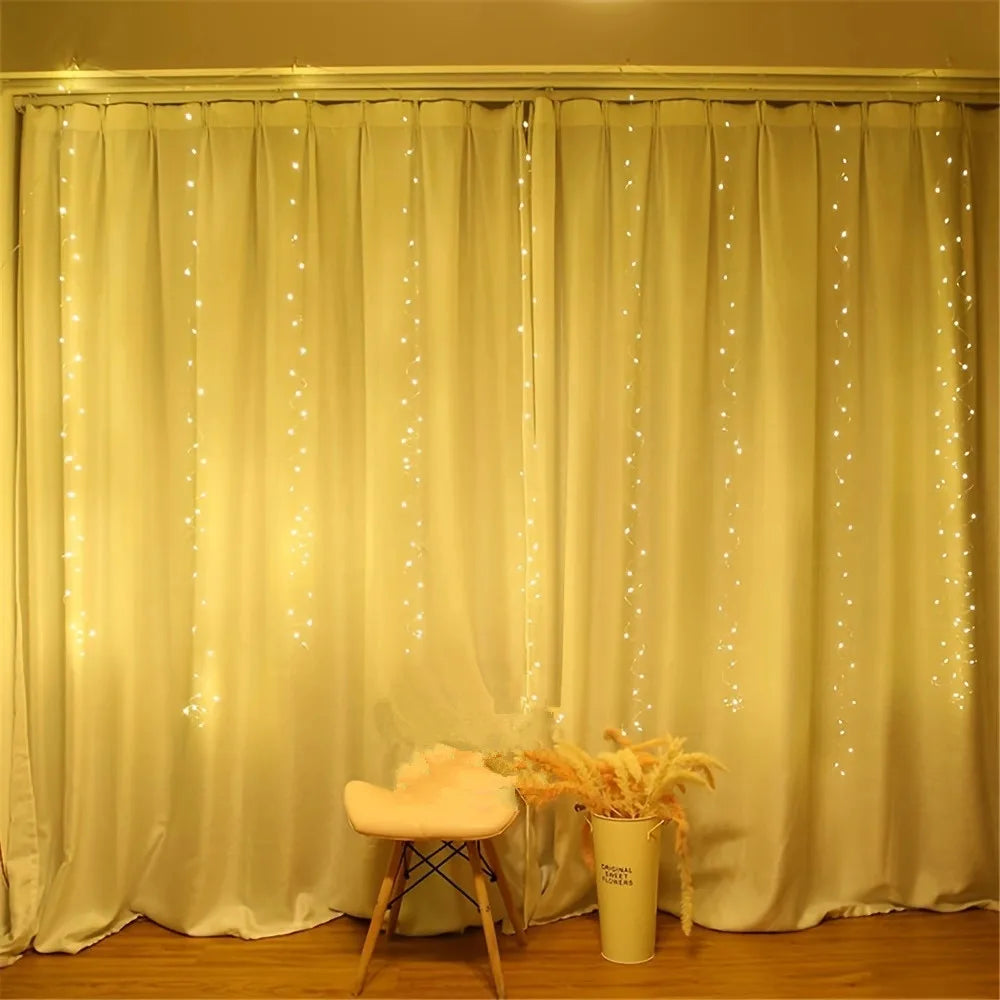 guirlande lumineuse led rose blanche jaune doré 300cm moderne télécommande usb