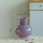 vase verre opaque moderne fleurs artificielles décoration table salon maison