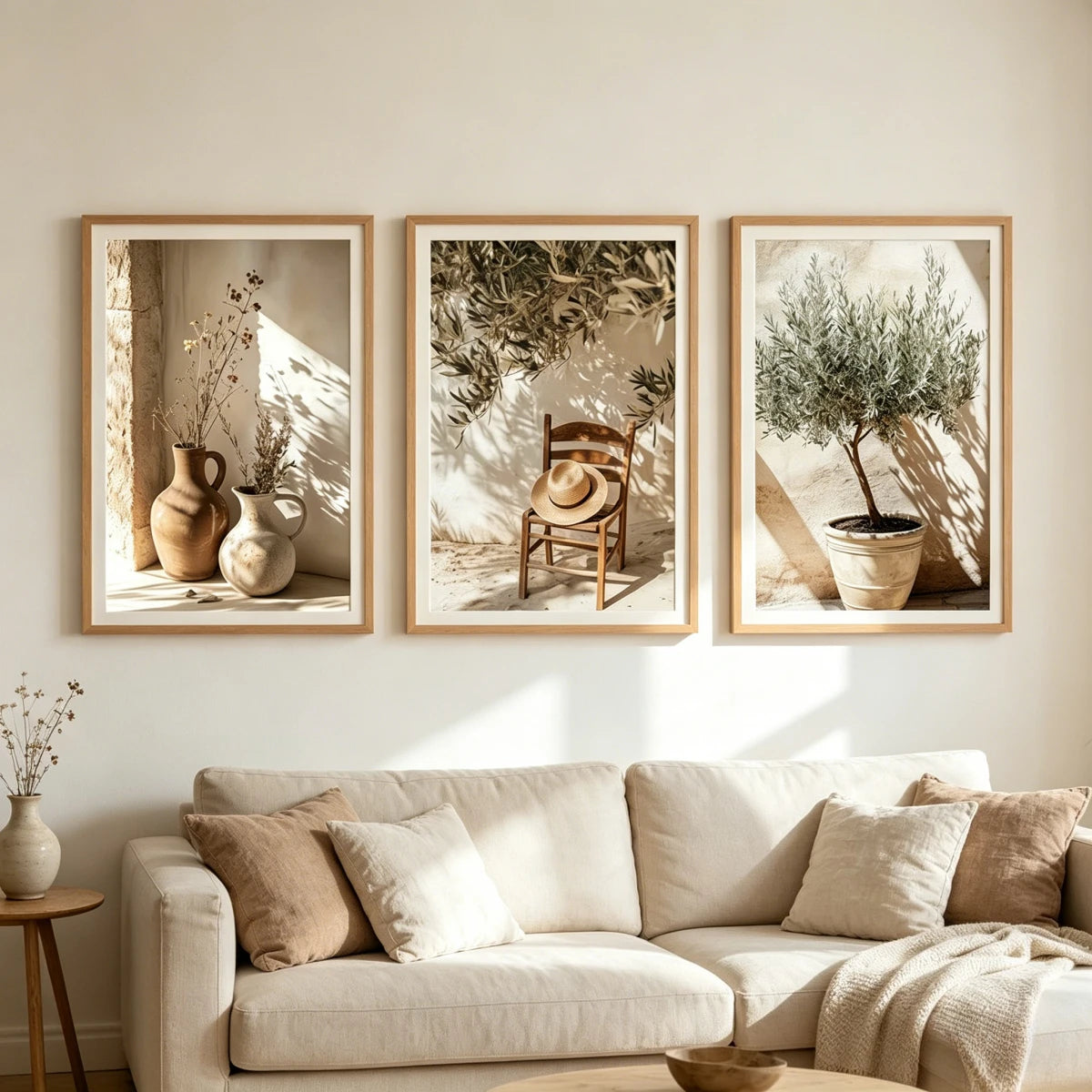 affiches paysage naturel olivier vase chaise toile minimaliste rustique sans cadre 30x40cm 40x60cm