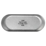 plateau service ovale acier inoxydable argenté vintage finition patinée personnalisable