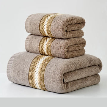 serviettes bain coton absorbantes blanches rayées 34x74cm 70x140cm machine lavables pâques classiques