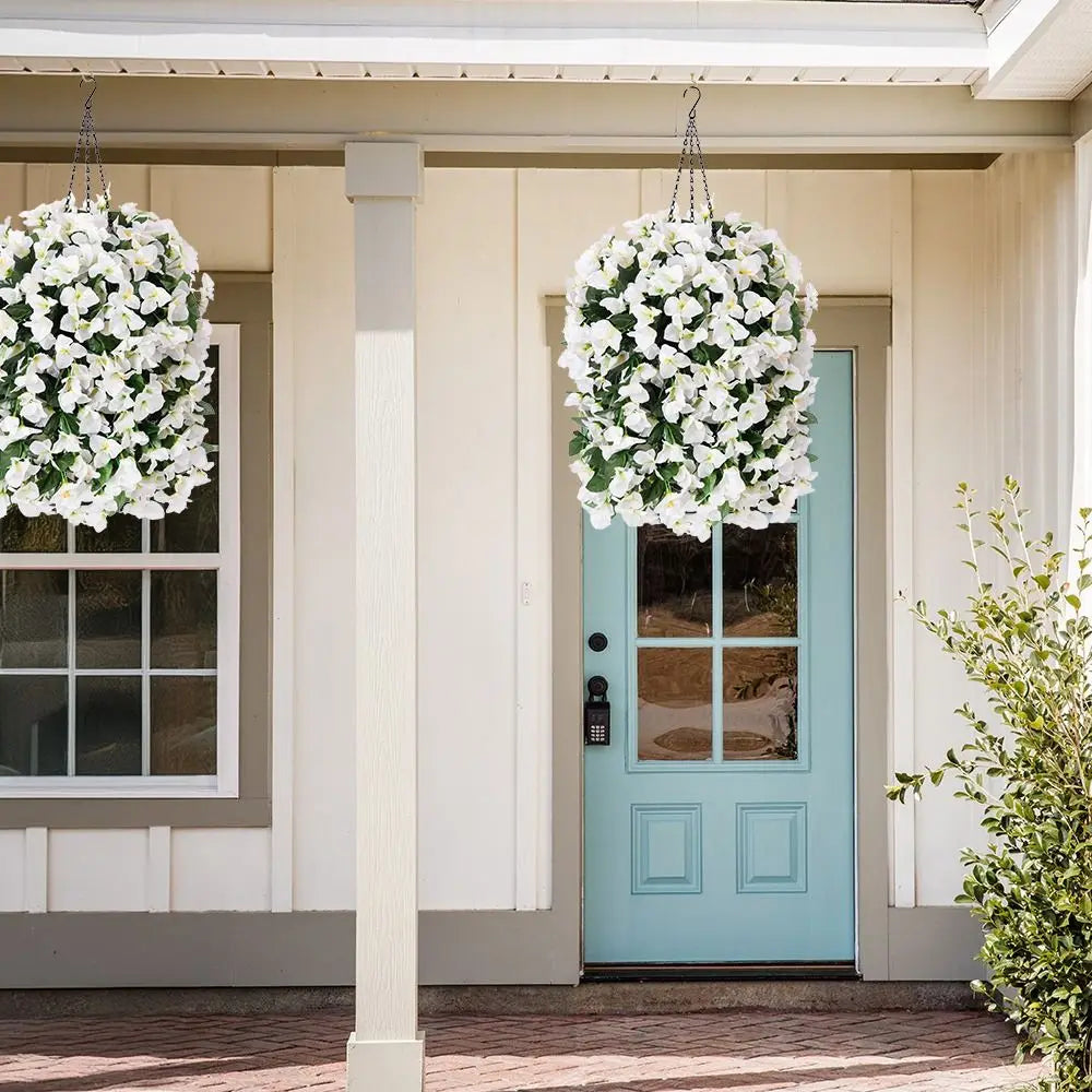 guirlande artificielle fleurs violet rouge blanc moderne intérieur décoration maison anniversaire fête