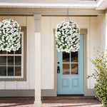 guirlande artificielle fleurs violet rouge blanc moderne intérieur décoration maison anniversaire fête