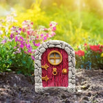 portes decoratives feeries couleur bois texturé motifs floraux decoration jardin intérieur