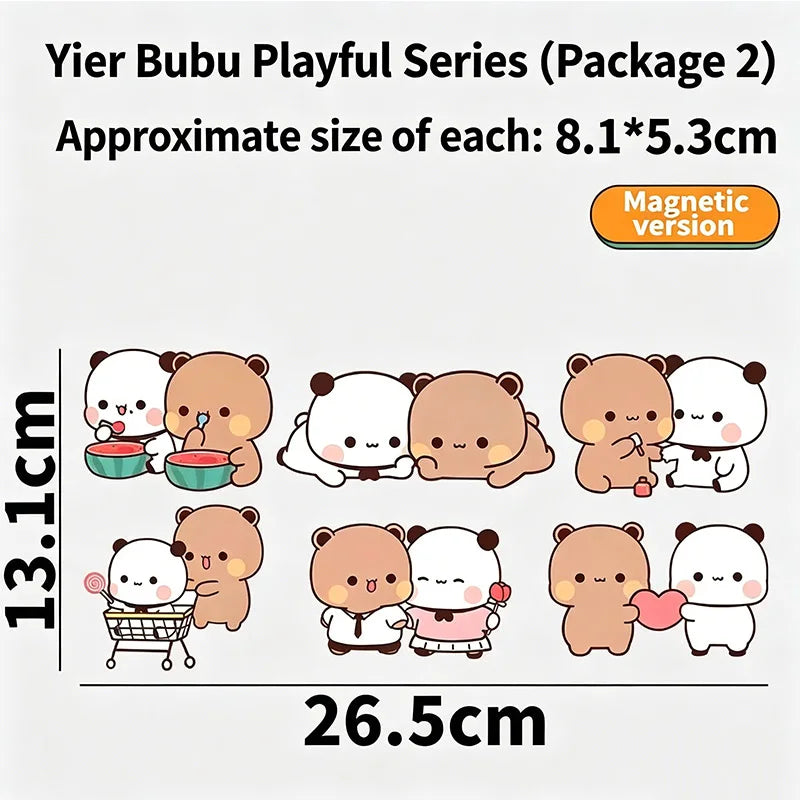 aimants réfrigérateur dessins animés pandas ours mignons créatifs autocollants porte machine laver armoire