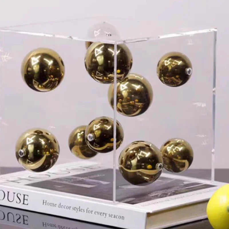 boules décoration modernes brillantes mates or rouge bleu argent clips salon chambre