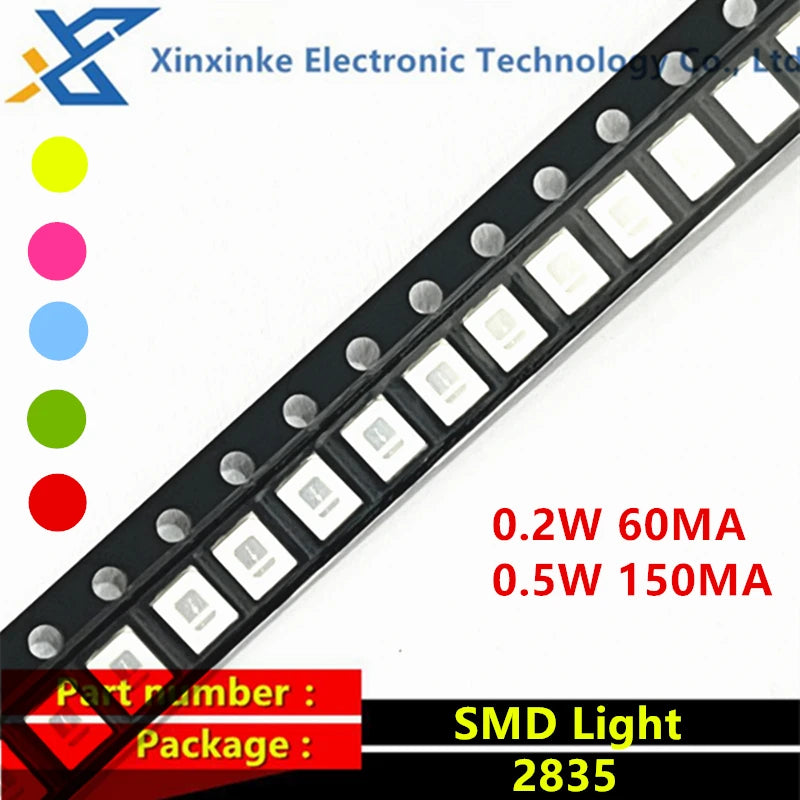 diodes smd 2835 led blanc opacité électronique 0.2w 0.5w nouvelle qualité haute luminosité facile