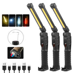 lampe travail multifonction rechargeable usb modes lumière blanche rouge jaune sécurité