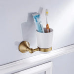 accessoires salle bain bronze finition brossé vis fixations classiques or satiné texture satinée