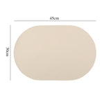 tapis table moderne marron beige bleu clair noir imperméable résistant l'huile uni sans fixation