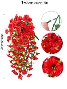 guirlande fleurs artificielles violettes roses jaunes oranges rouges feuilles vertes modernes decoration intérieure mariage