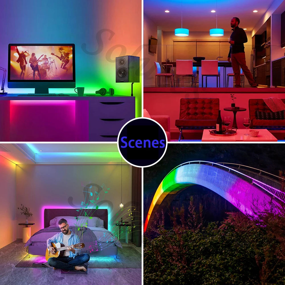 ruban led rgb 160leds 5v 12v flexible moderne connecteur câble rouge vert bleu blanc
